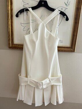 NWT Black Halo Halter Dress in Ivory size 4